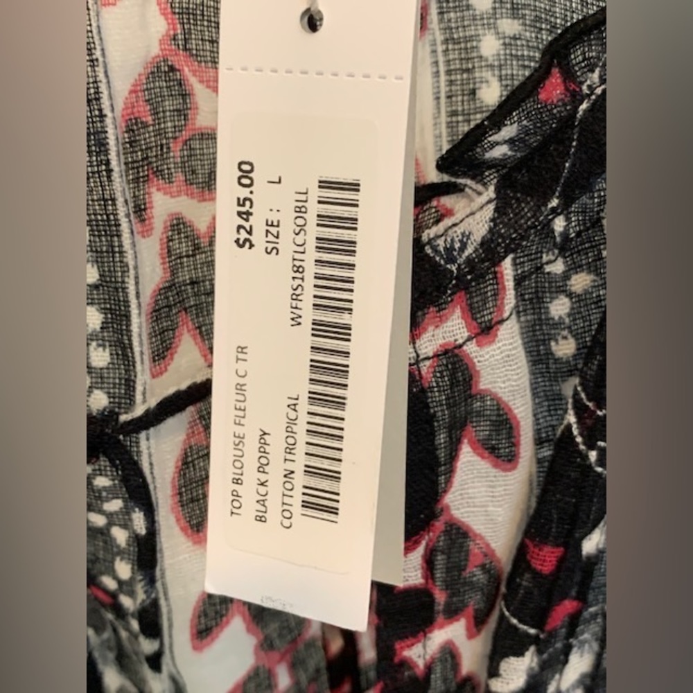 Black Poppy, Cotton Tropical blouse